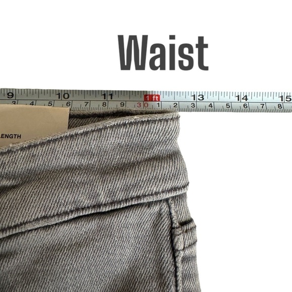 NWT Zara Gray High Rise Skinny Ankle distressed denim Jeans Womens 4 - Picture 8 of 11